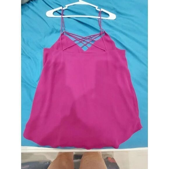 Express Purple Criss Cross Tank Top - Picture 2 of 5